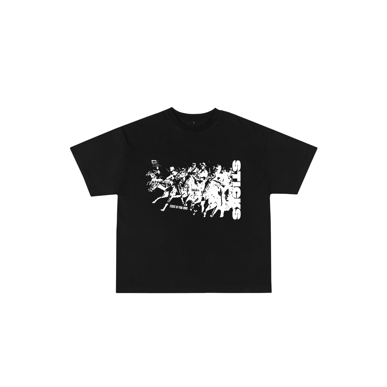 Black Sticks Oversized Tee